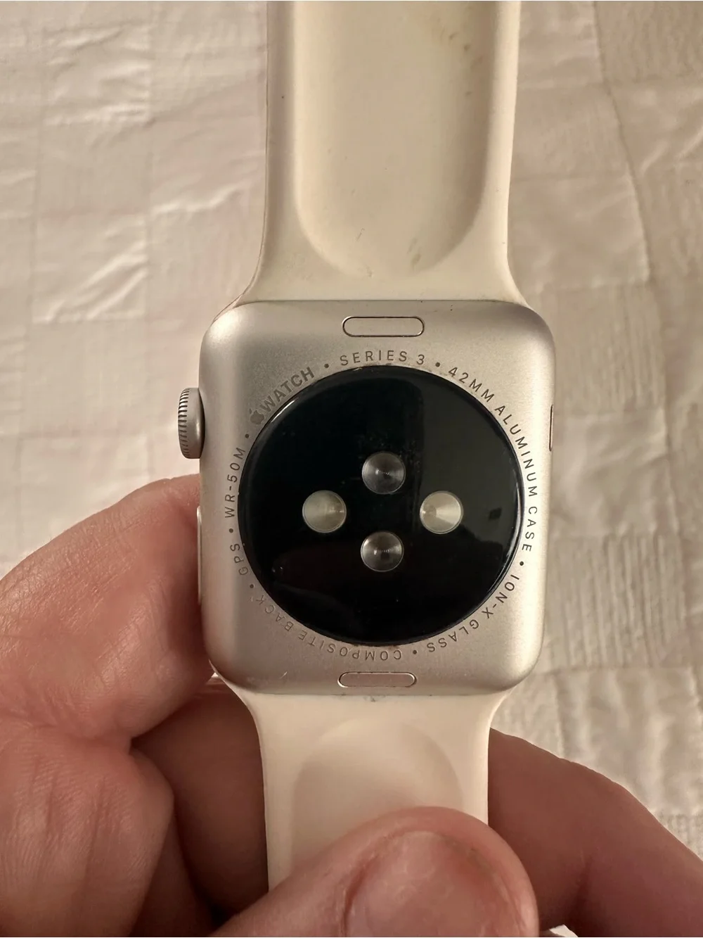 Apple Floral Silicone Watch Band in Burgundy and White
